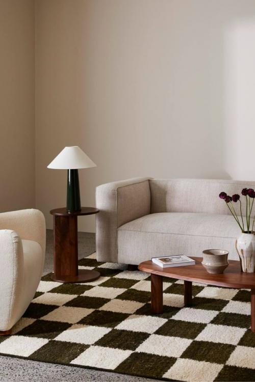 Шахматная клетка в интерьере - возвращение графики. 07