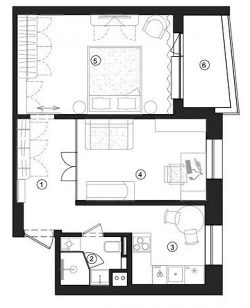 Современная двушка для девушки - айтишницы. 09