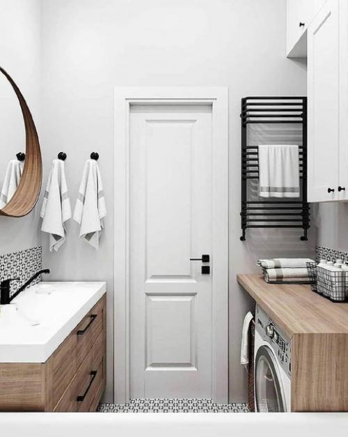 Отличное решение. Для небольшой ванной комнаты. 01