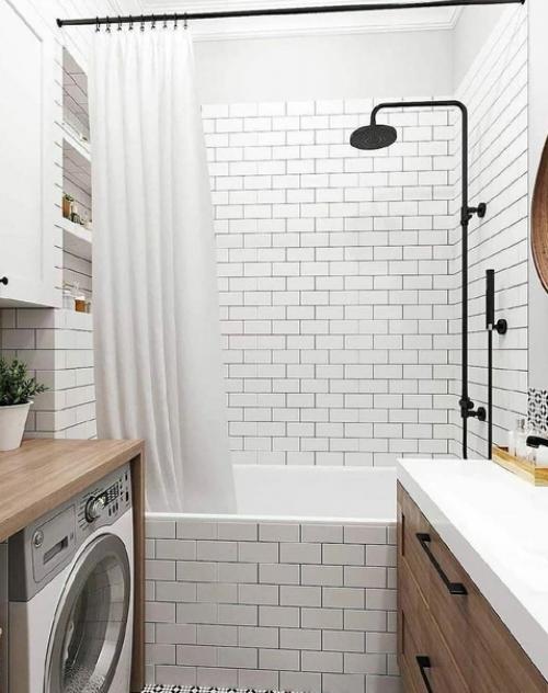 Отличное решение. Для небольшой ванной комнаты.