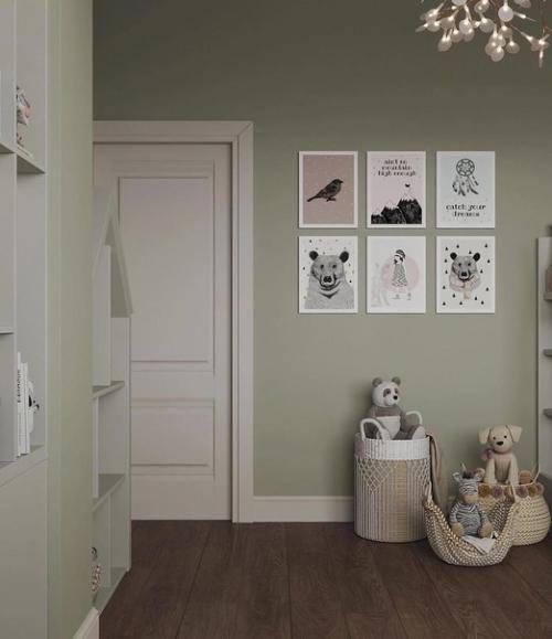 Детская комната в спокойных тонах. 02