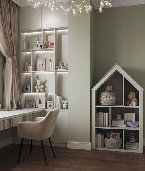 Детская комната в спокойных тонах. 03