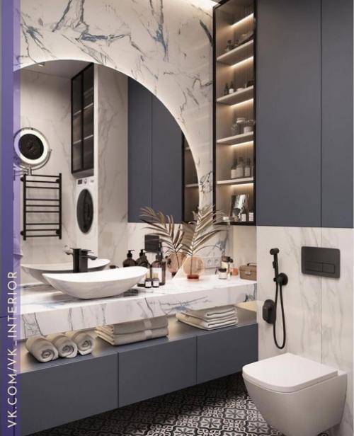 Интерьер и декор ванной комнаты.