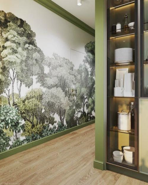 Зелёная прихожая как первое впечатление дома. 01