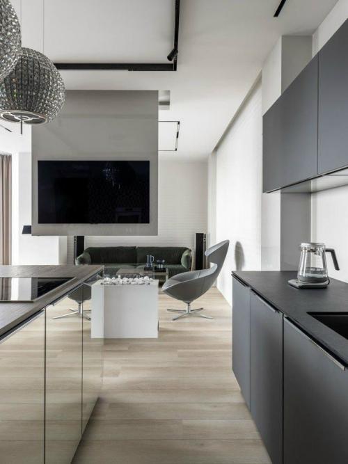 Минимализм как искусство: просторная квартира без лишнего. 03