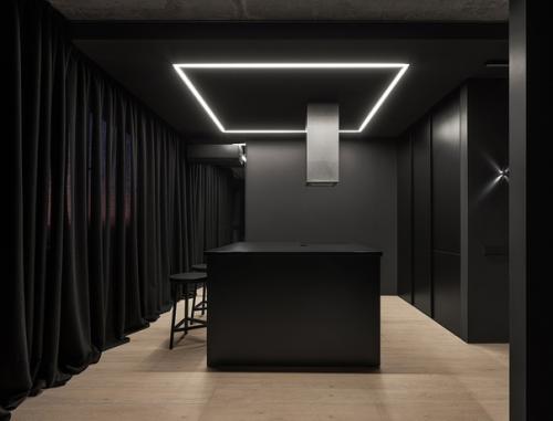 Монохромный интерьер 40-метровой квартиры. 02