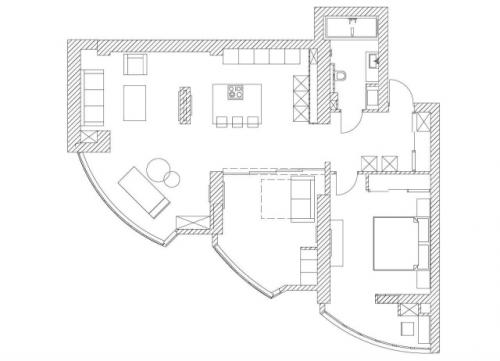 Минимализм как искусство: просторная квартира без лишнего. 09