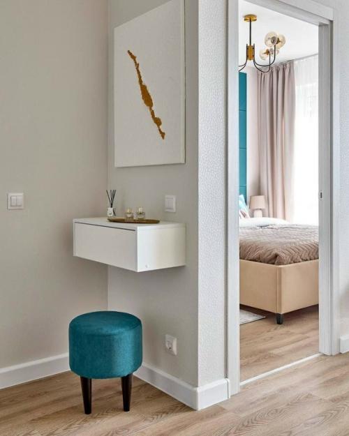 Яркие акценты в интерьере однокомнатной квартиры 32 кв. 08