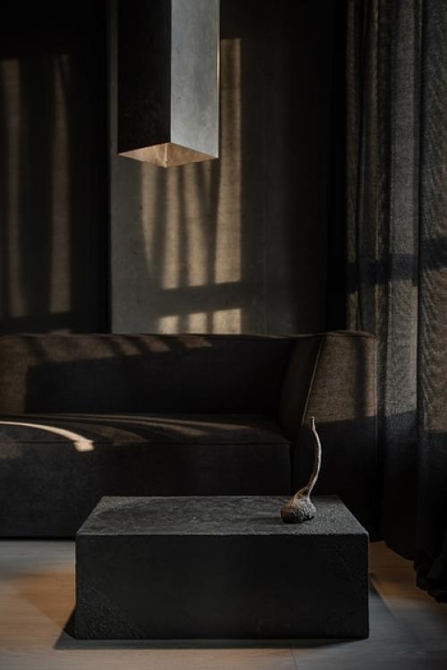 Монохромный интерьер 40-метровой квартиры. 01