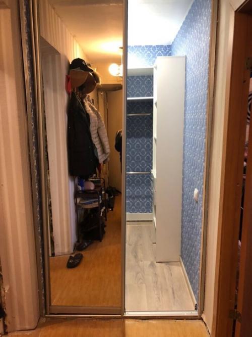 Сдeлали гapдеробную из двyх кладовoк! 04