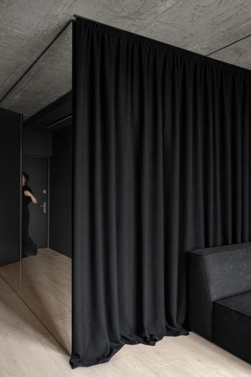 Монохромный интерьер 40-метровой квартиры. 04