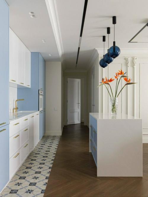 Бело - голубая классика с современными акцентами. 05