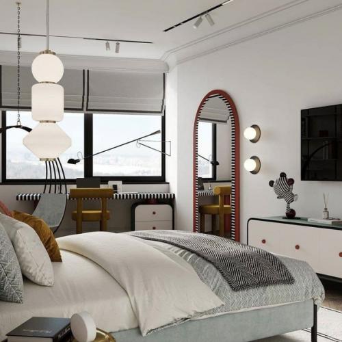 Интересный прием. С графичным оформлением интерьера. 02