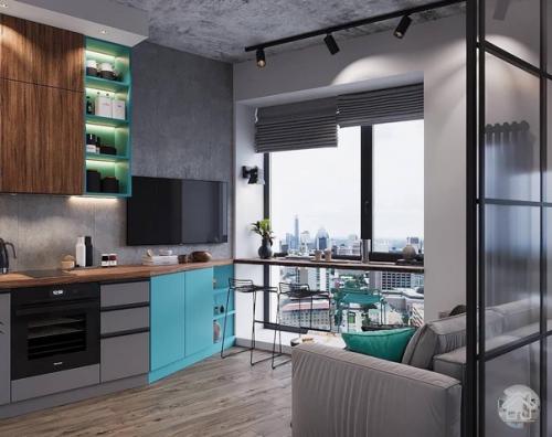 Стиль лофт. С интересными деталями. 03