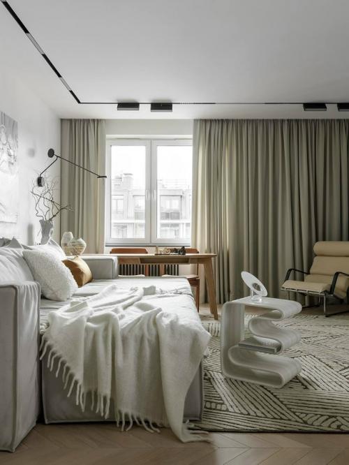 Светлая квартира, где интерьер - фон для жизни. 03