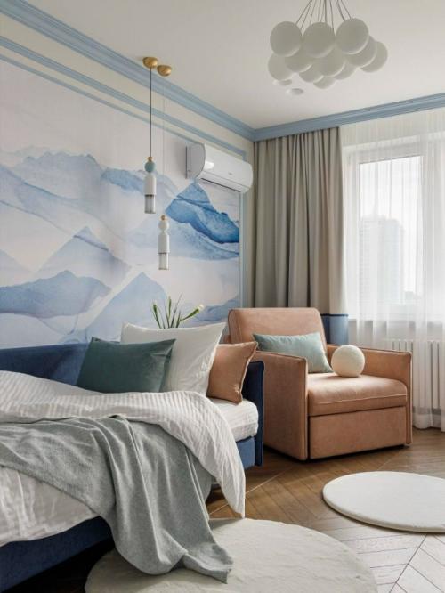 Бело - голубая классика с современными акцентами. 02