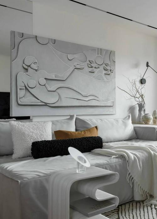 Светлая квартира, где интерьер - фон для жизни. 02