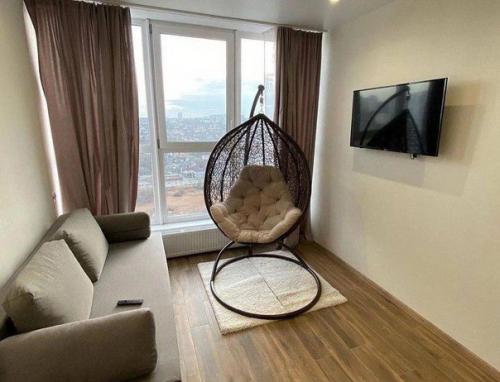 Стильный, современный интерьер квартиры сразу после ремонта. 02