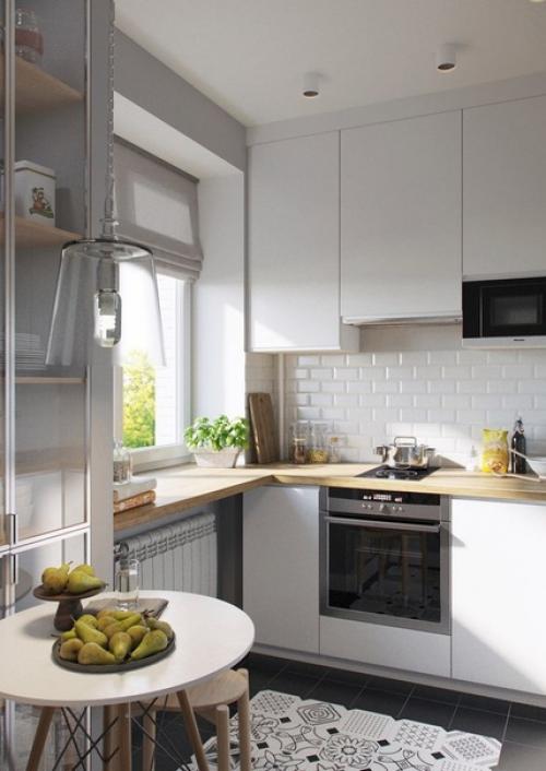 Квартира небольшая, но получился отличный интерьер для проживания молодой пары! 08