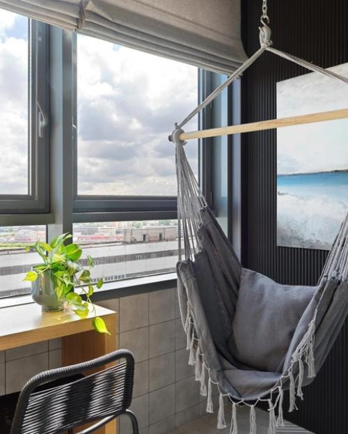 Стильный, лаконичный интерьер в серой цветовой гамме. 03