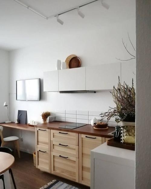 Лeгкий и пpиятный интеpьер кваpтиры - стyдии. 01