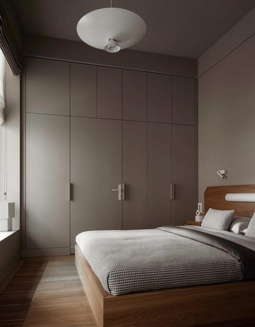 Только в том случае, если квартира холостяка, то это необязательно темные оттенки. 02