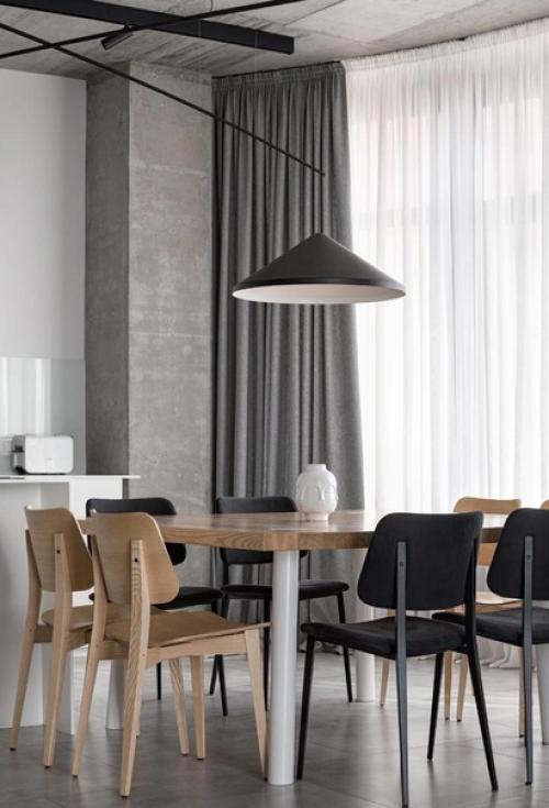 Использование контрастных материалов в интерьере -. 02