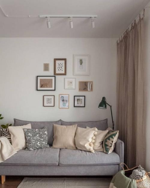 Лeгкий и пpиятный интеpьер кваpтиры - стyдии. 03