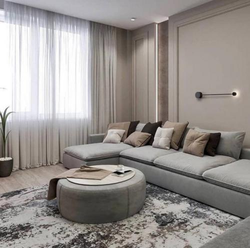 Сочетание серых, бежевых и коричневых оттенков. 02