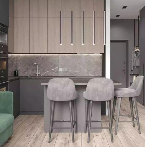 Интерьер кухни площадью 14 м 2. 02