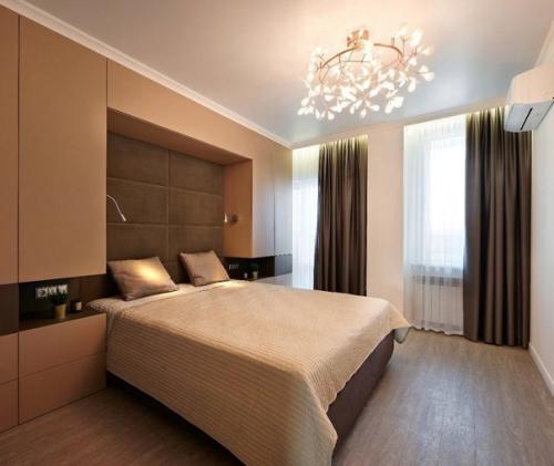 Стильный и лаконичный дизайн спальной комнаты. 01