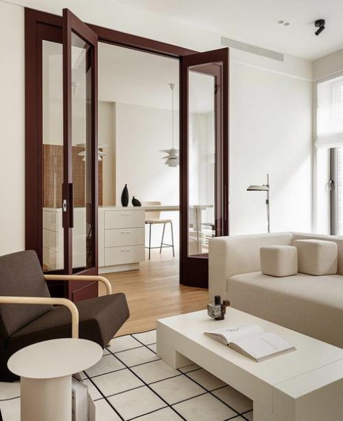 Только в том случае, если квартира холостяка, то это необязательно темные оттенки. 06