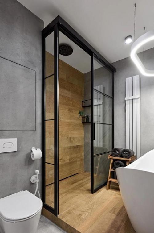 Использование контрастных материалов в интерьере -. 05