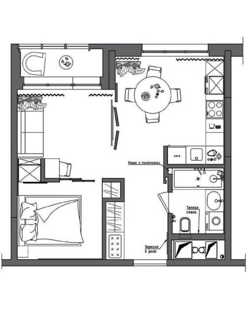 Светлая квартира с тёплыми природными акцентами. 08