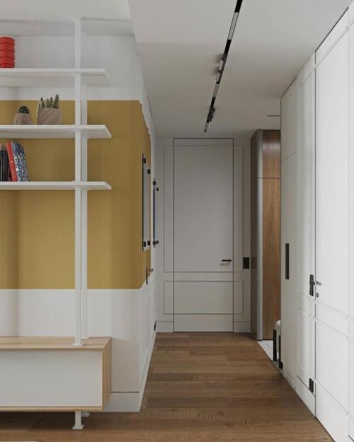 Дизайнер не обделил вниманием прихожую.