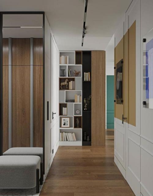 Дизайнер не обделил вниманием прихожую. 05