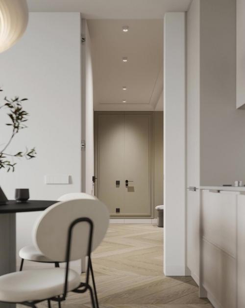 Светлый интерьер в бежевых оттенках. 01