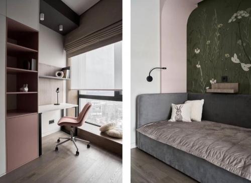 Просторная квартира со сдержанным интерьером для большой семьи. 08