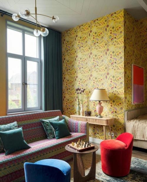 Яркий, необычный интерьер. 06