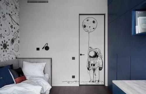 Просторная квартира со сдержанным интерьером для большой семьи. 06