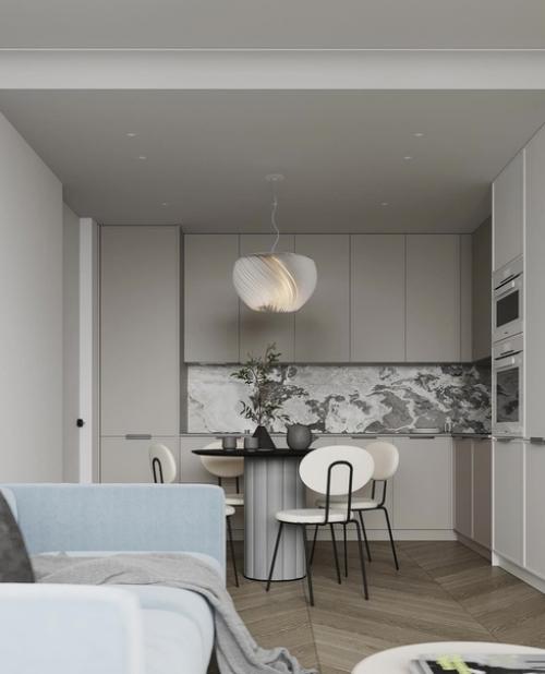 Светлый интерьер в бежевых оттенках. 03