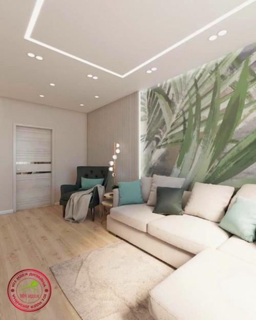 Это проект интерьера выполненный в спокойных, натуральных оттенках. 01