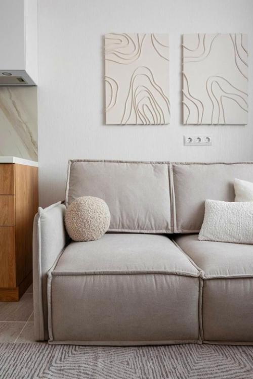 Уютная квартира в светлых тонах с небольшой площадью. 02