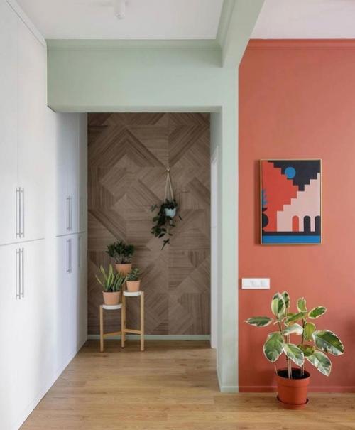 Яркая квартира. С очень необычным цветовым решением.