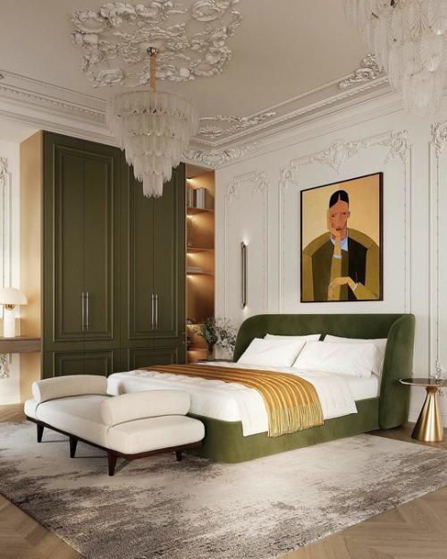 Спальня с теплыми акцентами в Новосибирске. 03