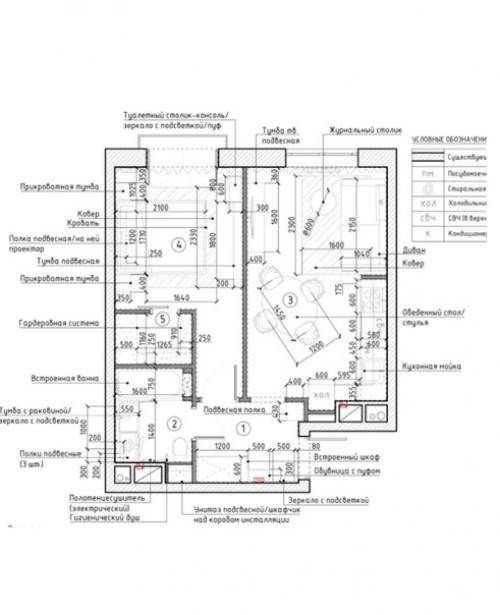 Двушка оформленная на небольшой площади. 05