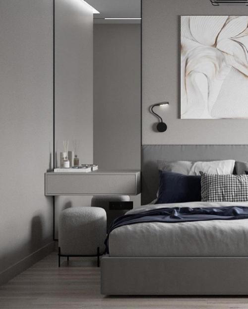 Стильный интерьер. С интересным декором стен. 03