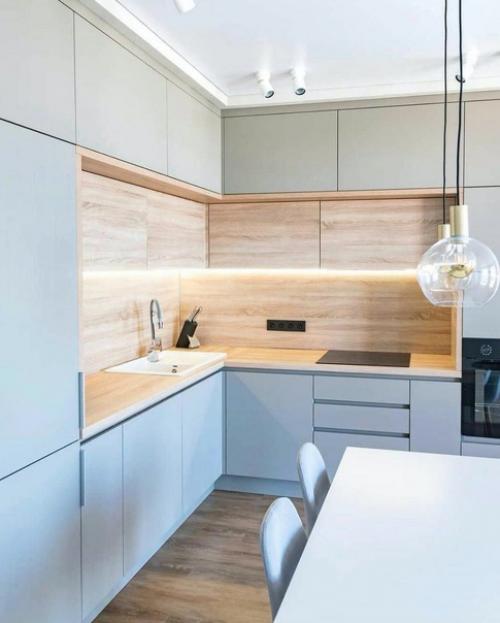 Для оформления этой кухни выбрали весьма интересный цвет -. 05