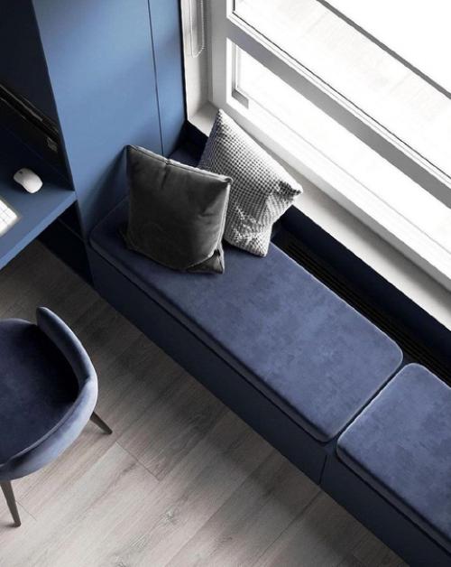 Стильный интерьер. С интересным декором стен. 02