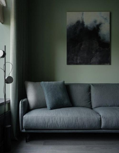 А как вам такой зеленый цвет для стен. 01